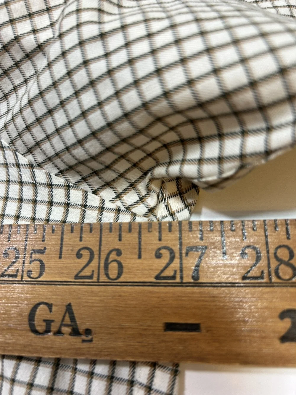 L.L. Bean Men’s Short Sleeve Checkered Shirt XL 100% Cotton